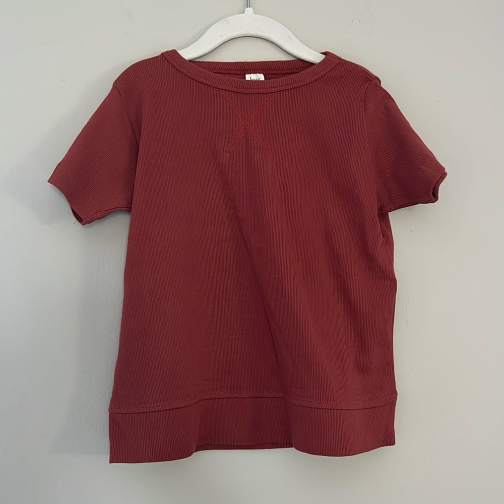 Kate Quinn Red Short Sleeve Crew Neck Tee 5Y